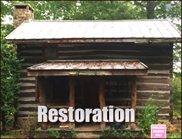Historic Log Cabin Restoration  Rockingham, North Carolina